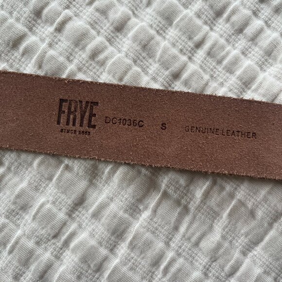 FRYE- Embellished Tooled Leather Belt - S